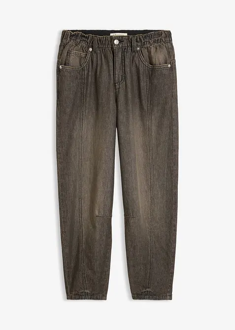 Barrel Jeans Mid Waist, med bekv&auml;m midja, bonprix