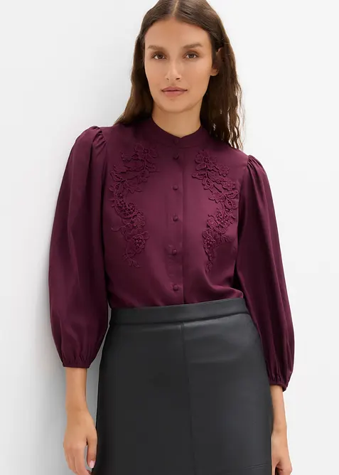 Blus av lyocellmix med mjukt fall, bonprix