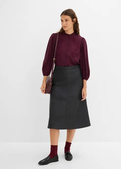 Blus av lyocellmix med mjukt fall, bonprix