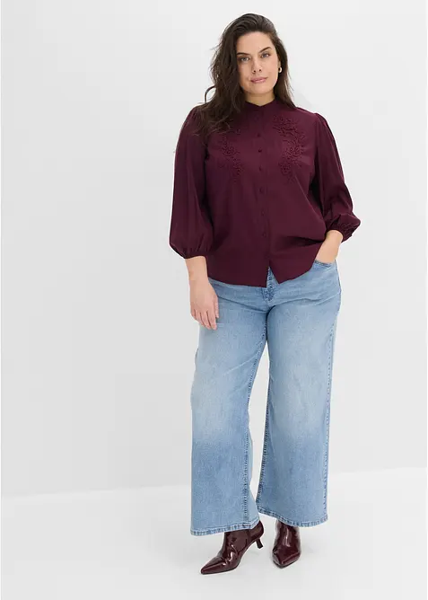 Blus av lyocellmix med mjukt fall, bonprix