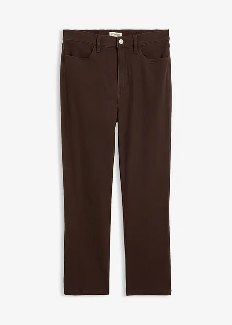 Twillbyxa i kort bootcut-modell av bomullsmix, bonprix