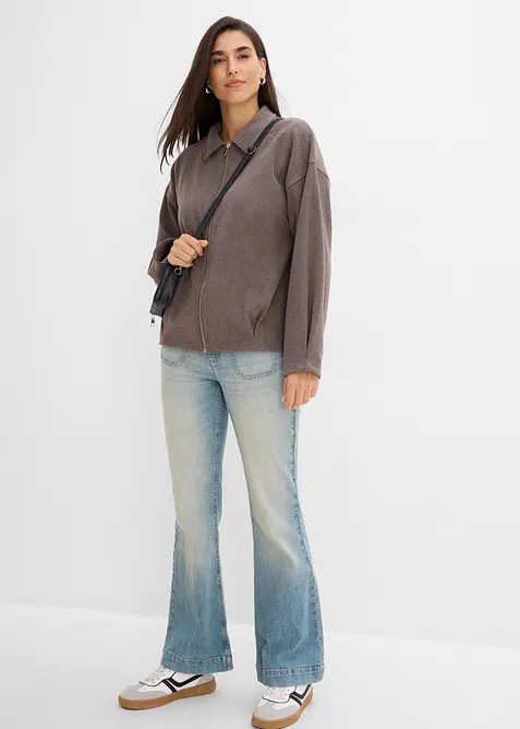 Cardigan med yllelook, bonprix