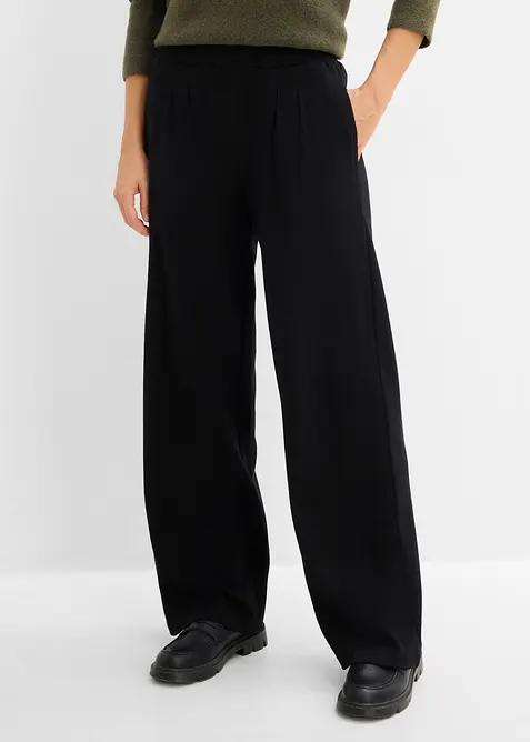 Jerseybyxa  med veck, bonprix