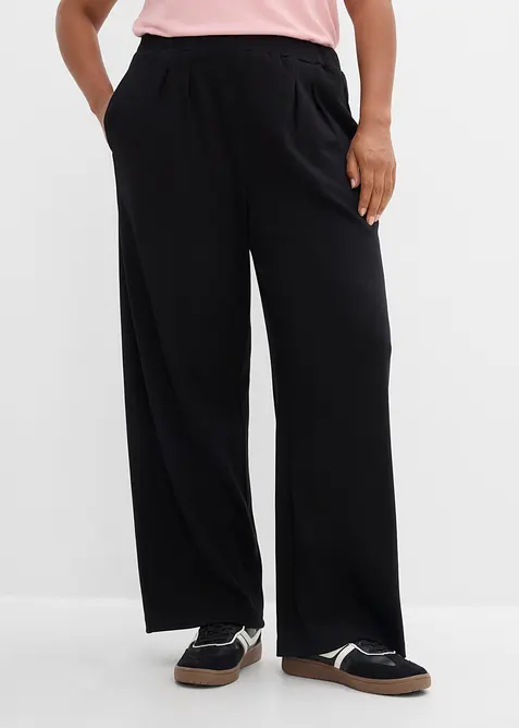 Jerseybyxa  med veck, bonprix