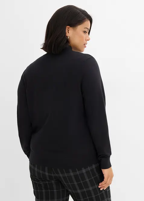 Finstickad tr&ouml;ja i lager p&aring; lager-stil av viskosmix, bonprix