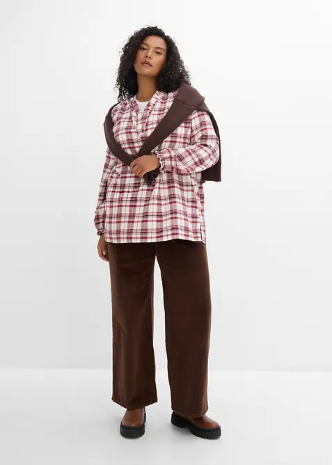 Blustunika av bomullsflanell, bonprix