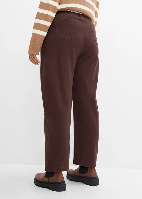 Barrelbyxa i twill av bomullsmix, bonprix