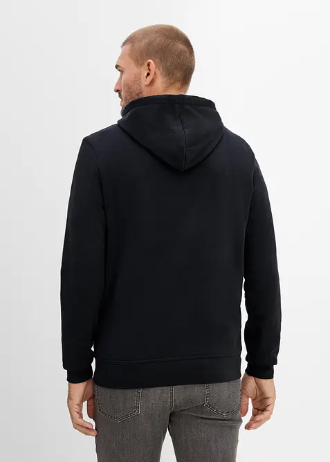 Sweatshirt med huva i ren bomull, bonprix