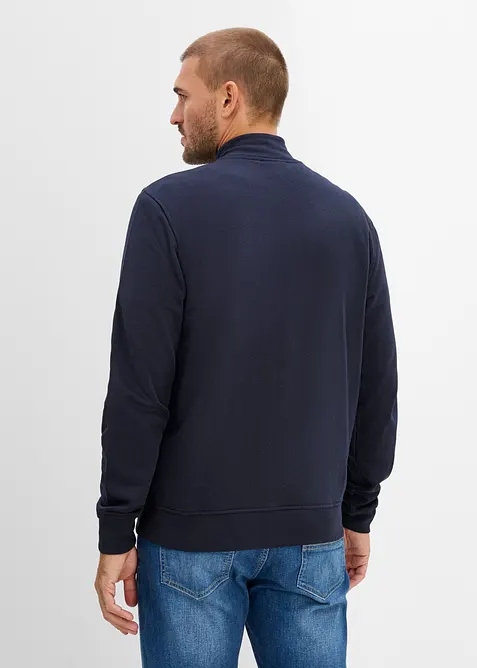 Sweatshirtjacka med st&aring;krage, bonprix