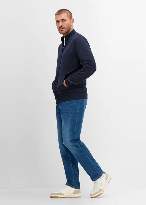 Sweatshirtjacka med st&aring;krage, bonprix
