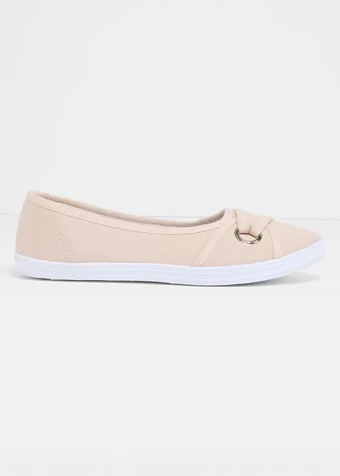 Ballerinaskor i bomullscanvas, bonprix