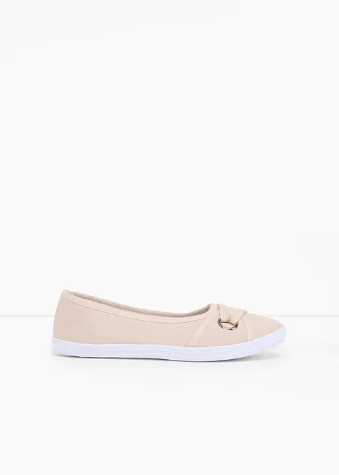 Ballerinaskor i bomullscanvas, bonprix