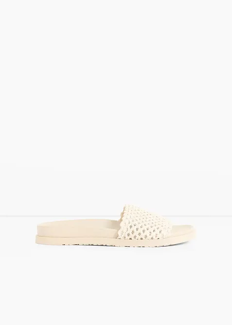 Toffla med virkad look, bonprix