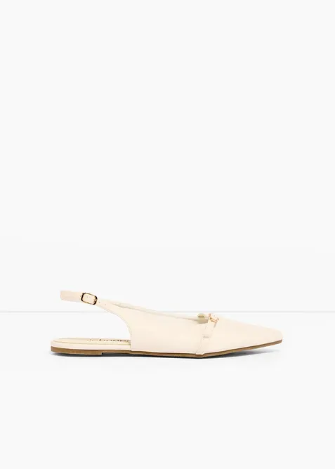 Ballerinasko med slingback och dekorativ rem, bonprix