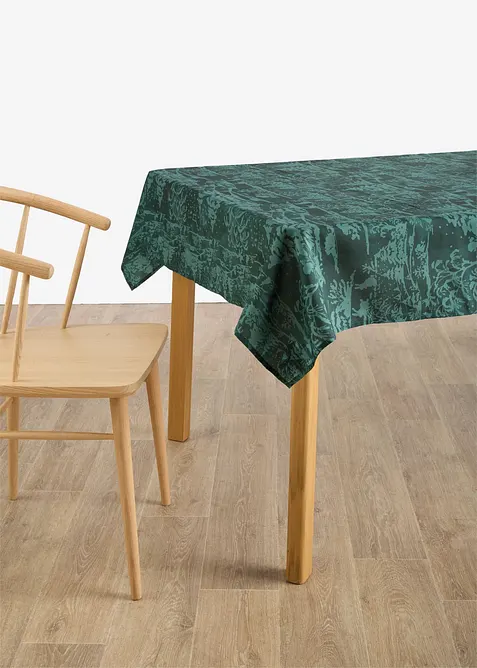 Vattenavvisande bordsduk med granar, bonprix