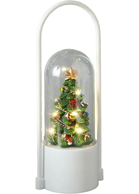 Prydnadsf&ouml;rem&aring;l med LED-belysning &ndash; julgran under glaskupa, bonprix