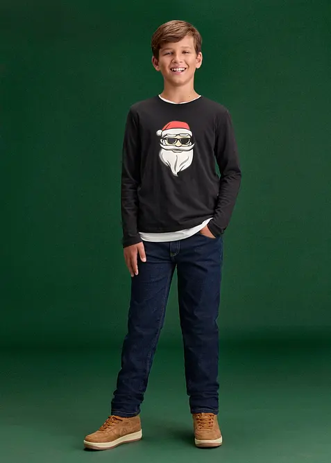 Jerseyfodrade jeans, Regular Fit, Straight, bonprix