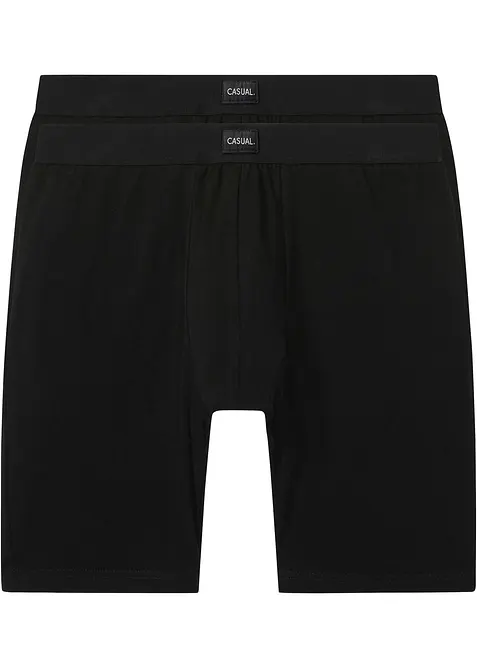 L&aring;nga boxershorts med bomull (2-pack), bonprix