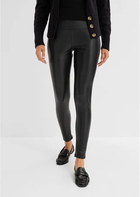 Fodrade leggings i skinnimitation, bonprix