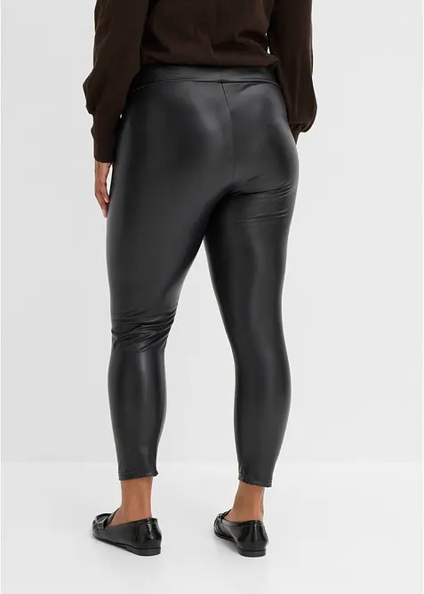 Fodrade leggings i skinnimitation, bonprix