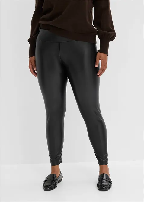 Fodrade leggings i skinnimitation, bonprix
