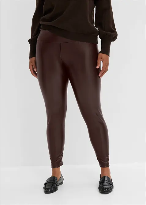 Fodrade leggings i skinnimitation, bonprix