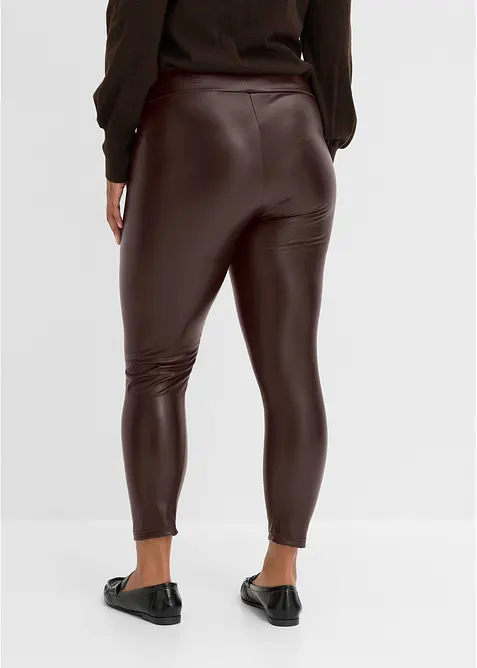 Fodrade leggings i skinnimitation, bonprix