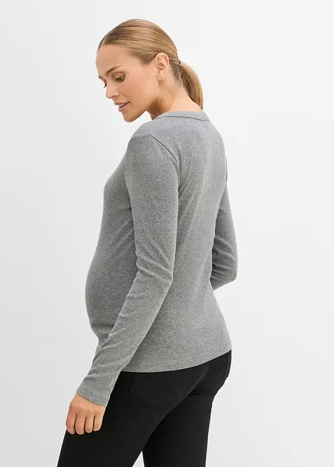Ribbad mammatopp av ren bomull (2-pack), bonprix