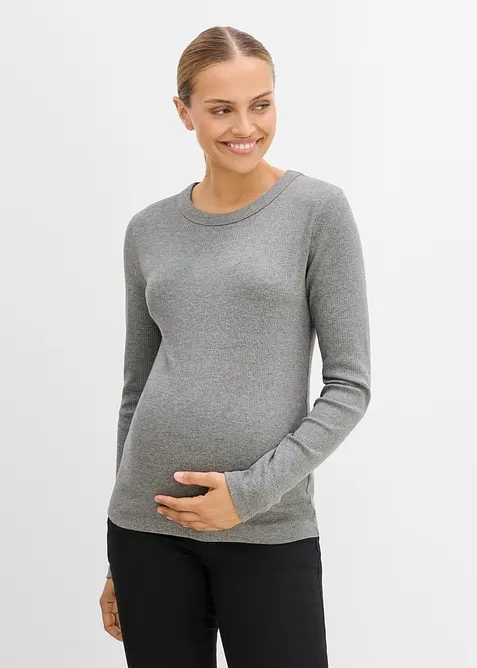 Ribbad mammatopp av ren bomull (2-pack), bonprix