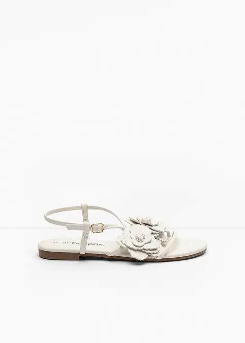 Sandal med blomapplikation, bonprix