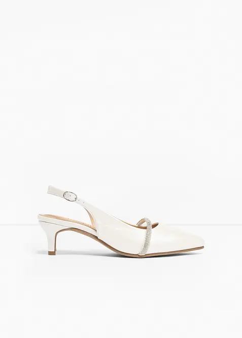 Slingbackpumps med glitterstenar, bonprix