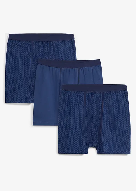 Boxerkalsong, tajt, medell&aring;ng, h&ouml;g midja, med mjuk bomull (3-pack), bonprix