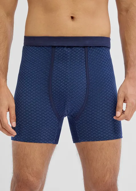 Boxerkalsong, tajt, medell&aring;ng, h&ouml;g midja, med mjuk bomull (3-pack), bonprix