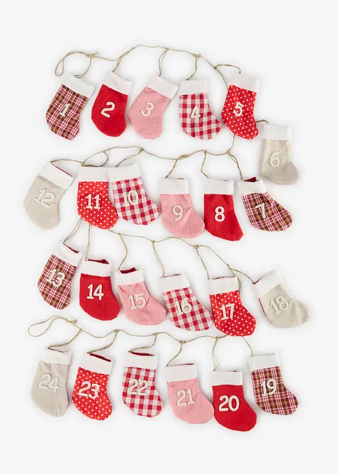 Adventskalender med julstrumpor, bonprix