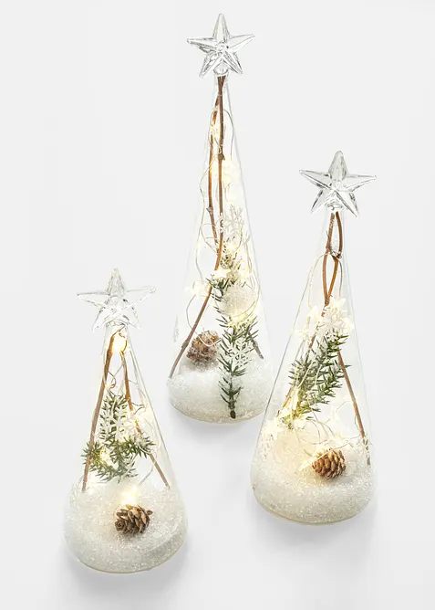 Prydnadsf&ouml;rem&aring;l med LED-belysning (3 delar), bonprix