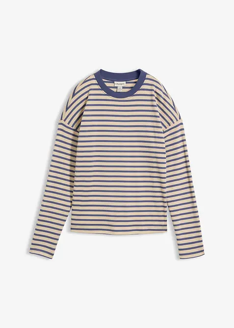 L&aring;ng&auml;rmad topp i tjockt bomullsmaterial, bonprix