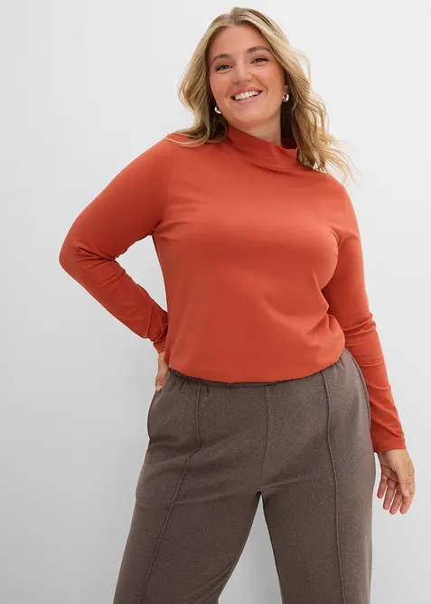 L&aring;ng&auml;rmad topp i figurn&auml;ra modell, bonprix