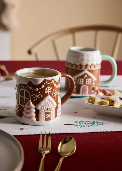 Mugg med pepparkaksmotiv (2-pack), bonprix
