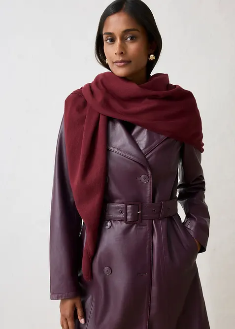Finstickad scarf i bomull och ull, bonprix