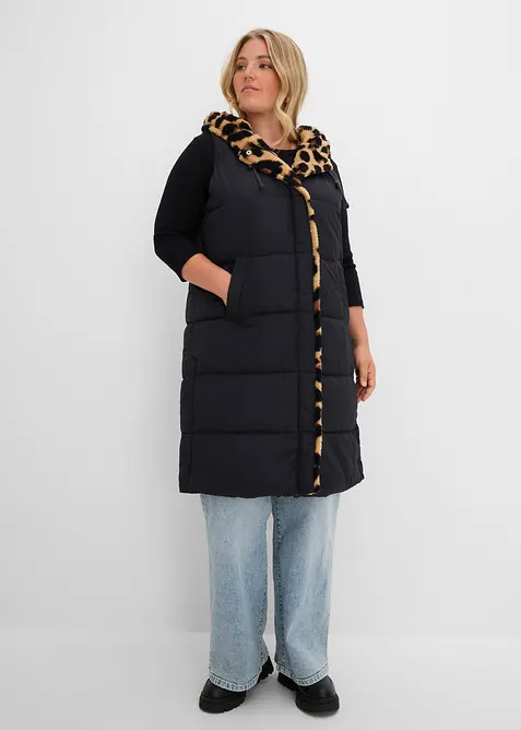 Quiltad v&auml;st med teddyfleece, bonprix