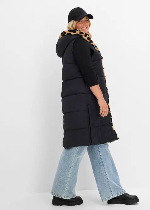 Quiltad v&auml;st med teddyfleece, bonprix