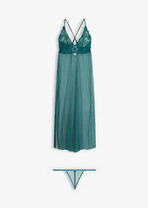 Kl&auml;nning och stringtrosa (2 delar), bonprix