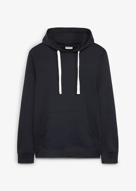 Sweatshirt med huva i ren bomull, bonprix