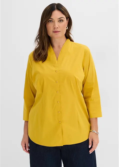 Blus med sjalkrage, bonprix