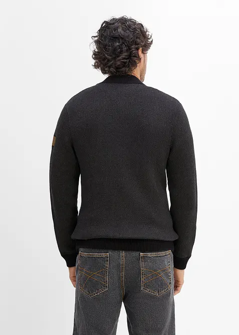 Grovstickad cardigan i bomull, bonprix