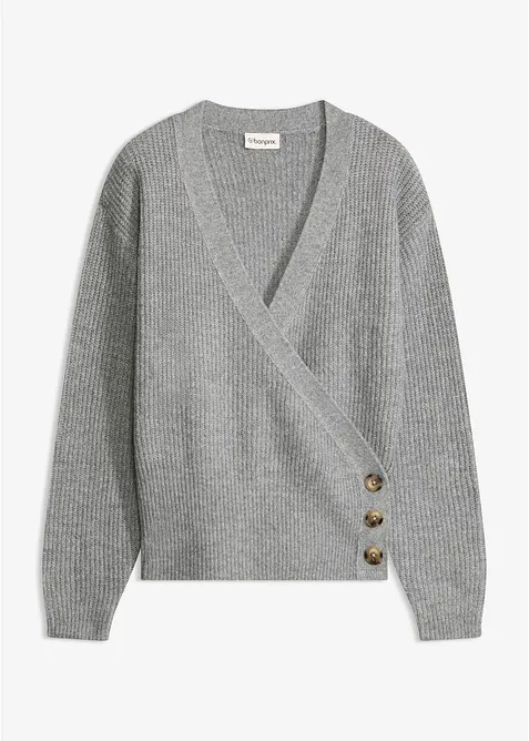 Oversizetr&ouml;ja med omlottlook, bonprix