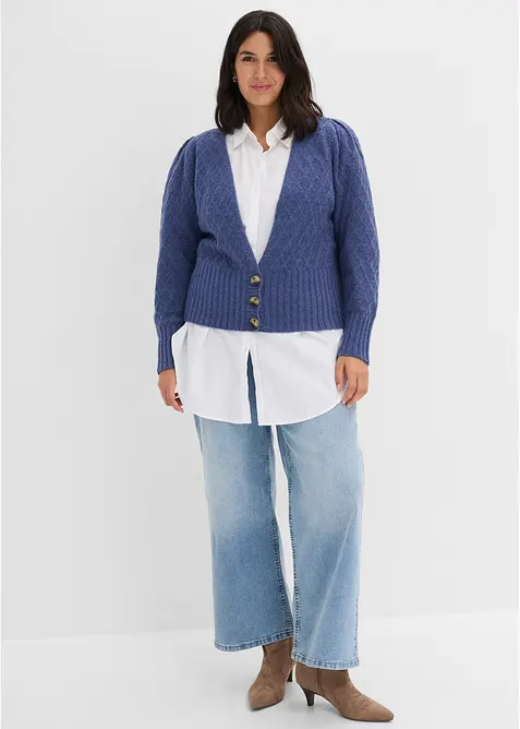 Finstickad cardigan, bonprix