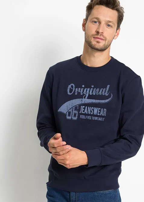 Sweatshirt i mjuk bomullsmix (2-pack), bonprix