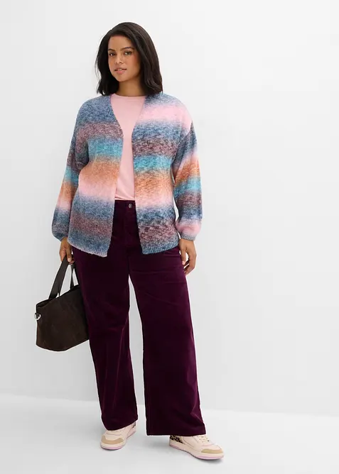 Grovstickad cardigan, bonprix