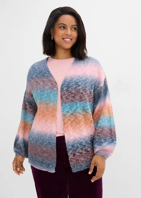 Grovstickad cardigan, bonprix